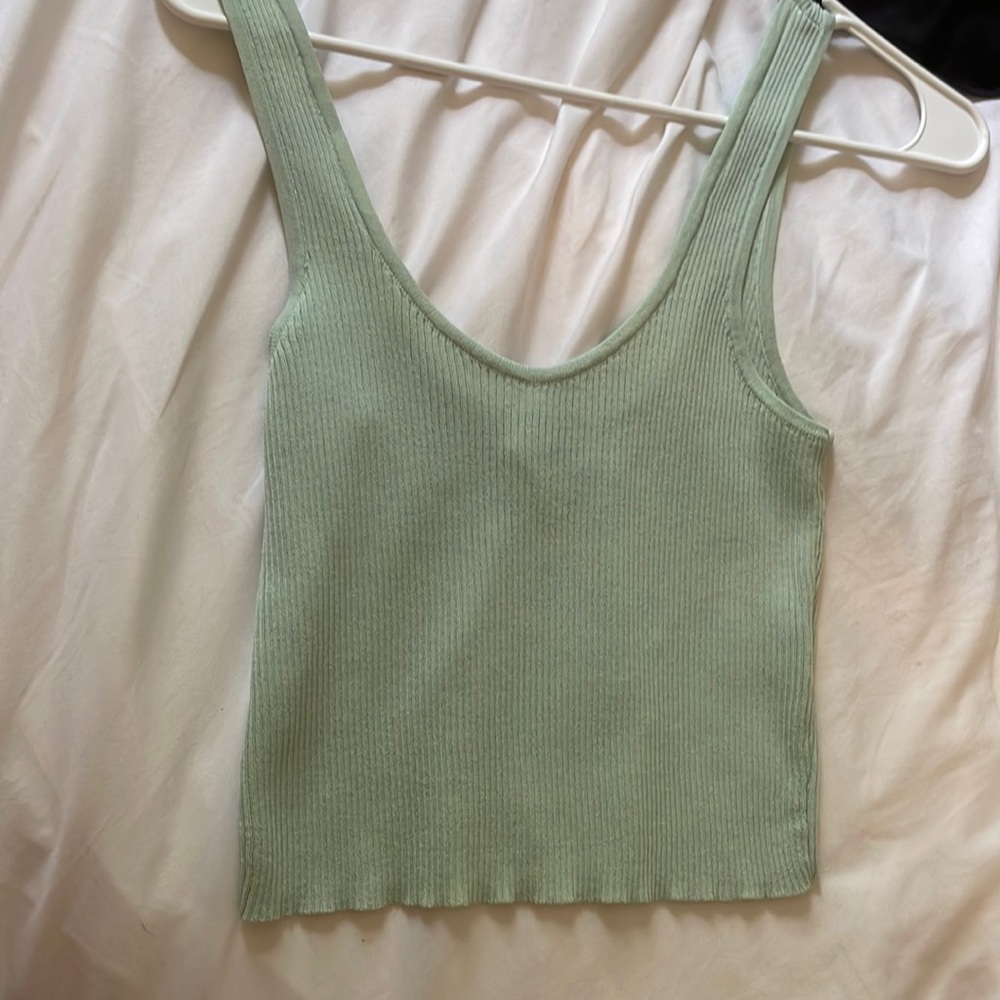 Light green/turquoise LA HEARTS crop top